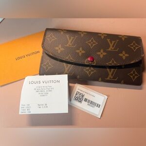Louis Vuitton Monogram Emilie Fuchsia wallet